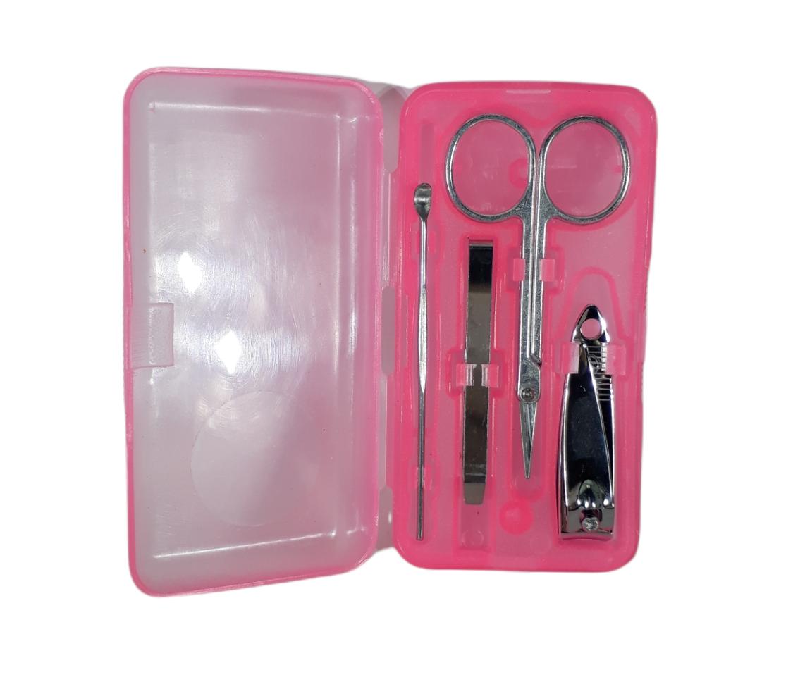Set manicura blister rosa/transparente chico