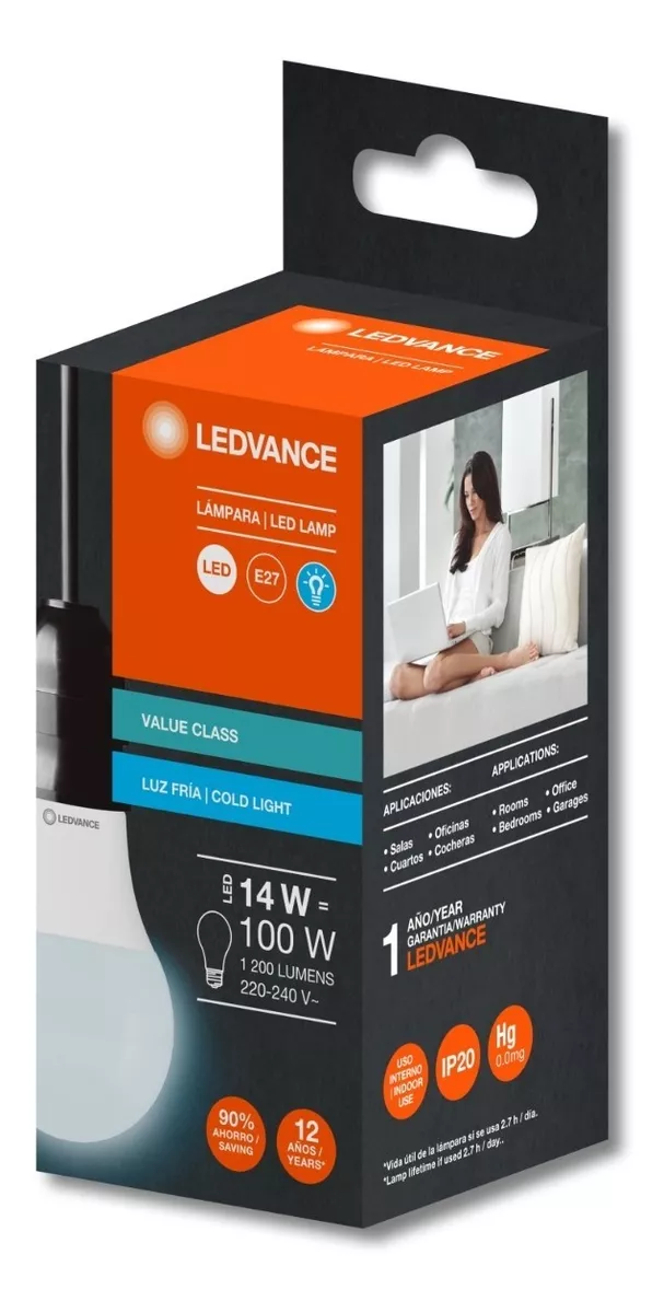 Foco led 14 w fría