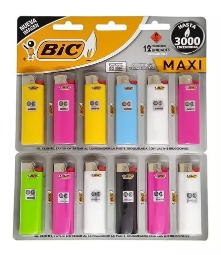 Encendedor maxi Bic x 12