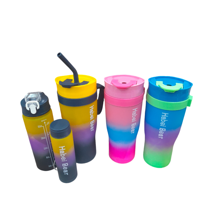 SET DE VASO/BOTELLAS PLÁSTICO DURO 1.25/750/25ML