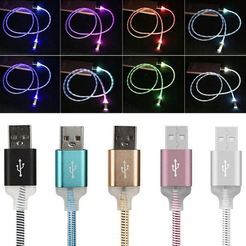Cable micro USB con luz en caja