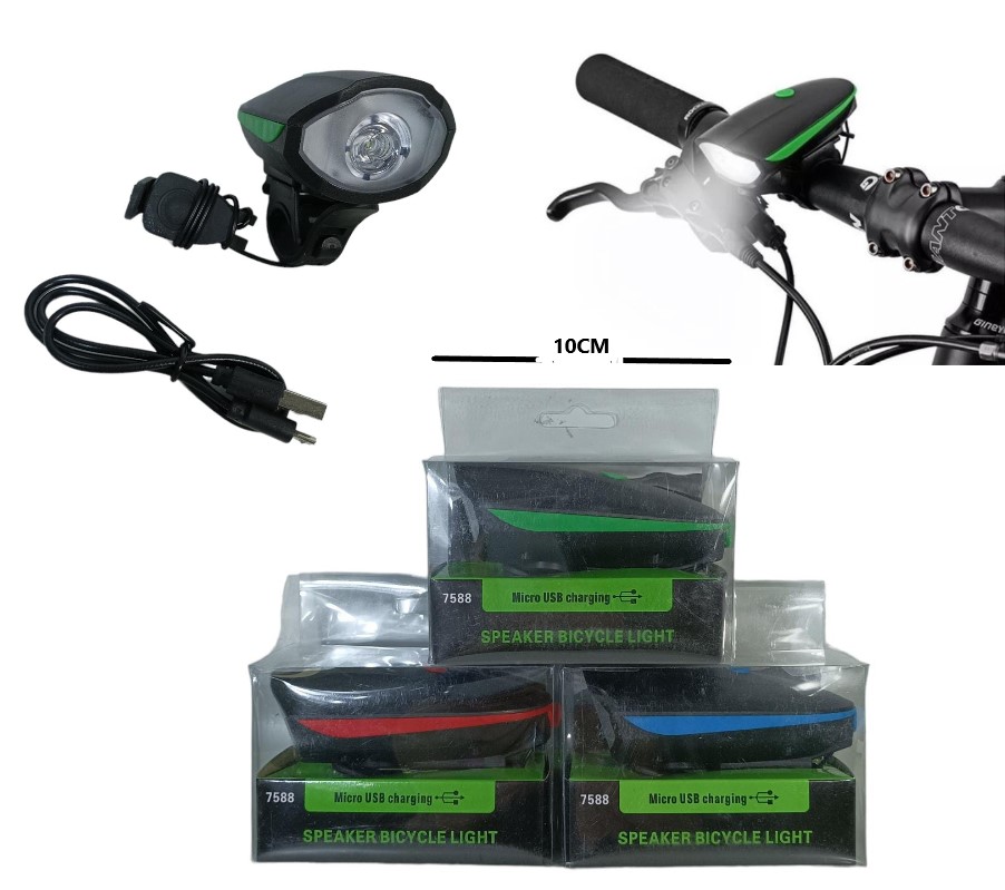 LUZ RECARGABLE DE BICI C/ BOCINA BN192 BL-1-5891