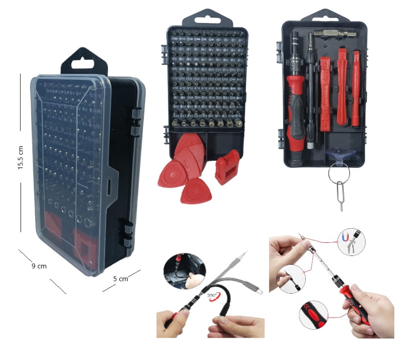 SET DE DESTORNILLADOR PRECISION 115PCS HSWKT11501