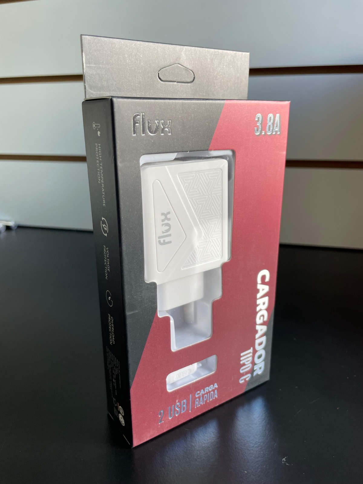 CARGADOR FLUX 3.8amp 2USB + CABLE TIPO C