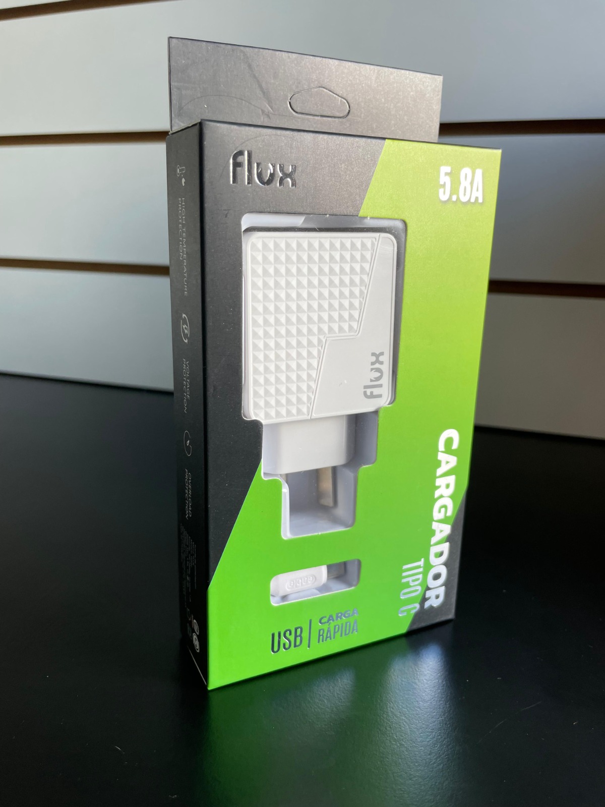CARGADOR FLUX 5.8amp 1USB + CABLE TIPO C