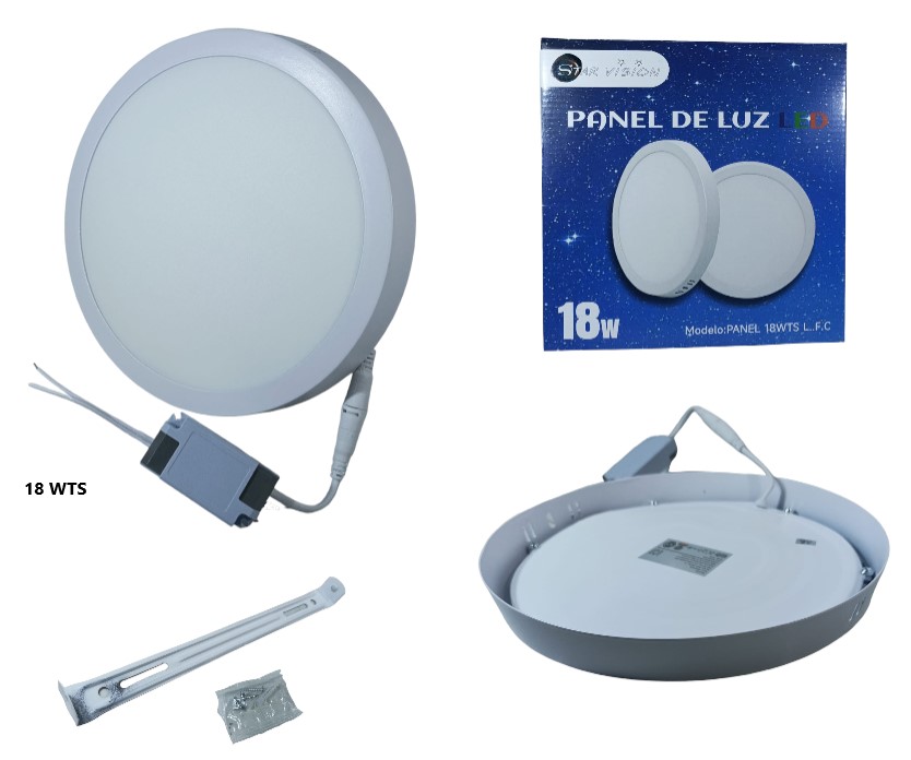 PANEL DE LUZ FRIA REDONDO PARA APLIQUE 18WTS