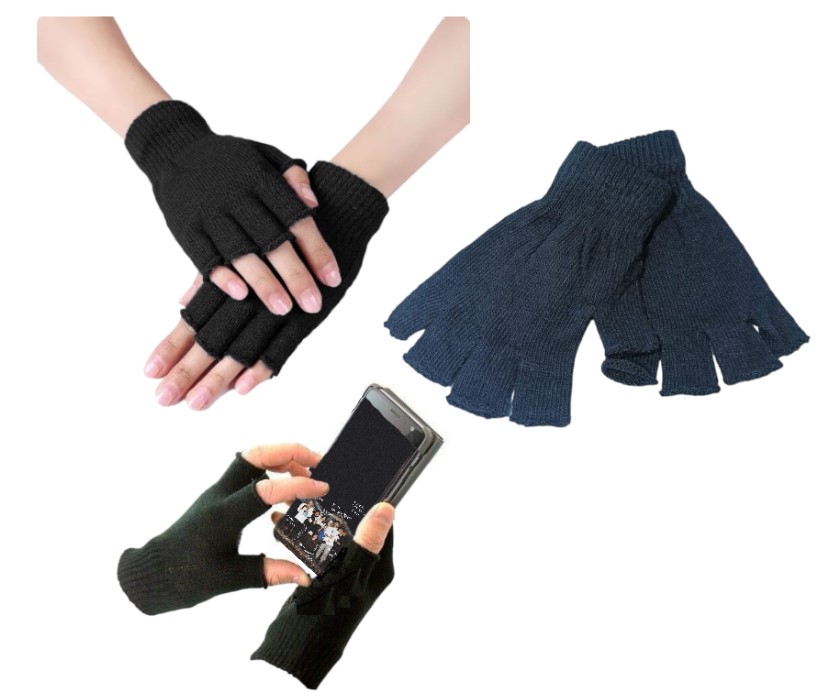 GUANTES INVIERNO DEDOS CORTOS