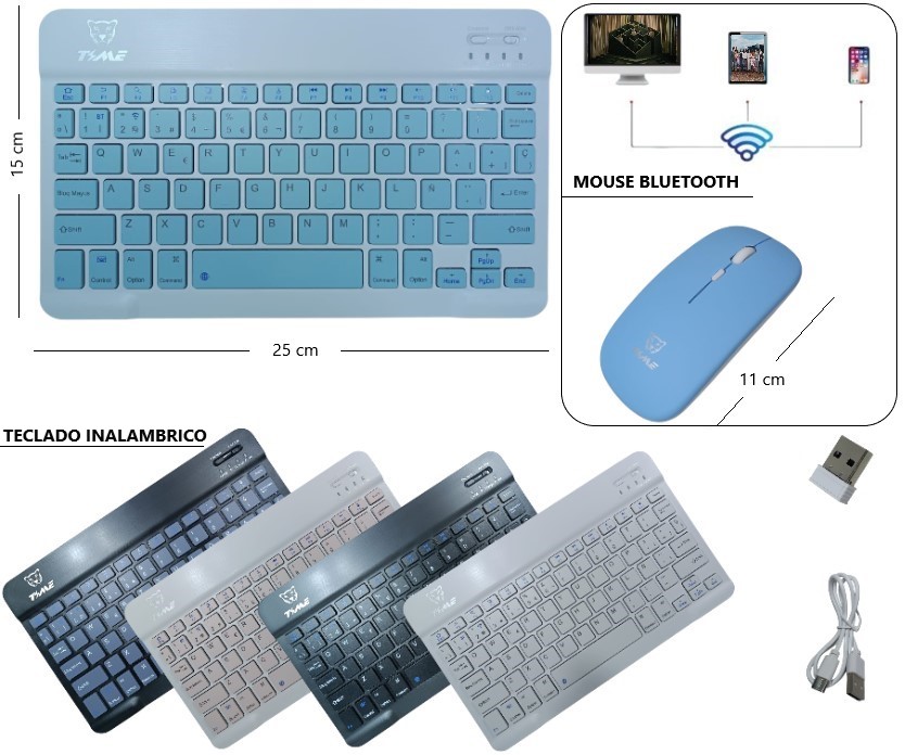 Kit teclado - mousse recargable