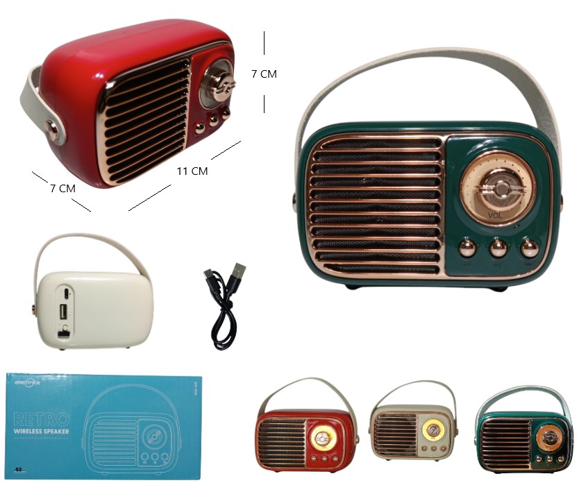 Mini parlante radio vintage