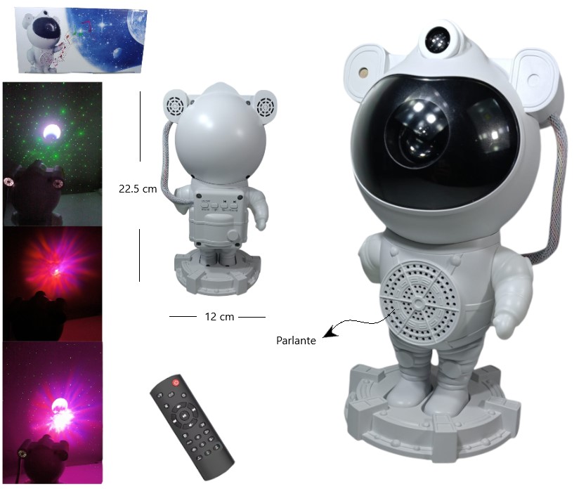 Proyector astronauta grande c/ bluetooth