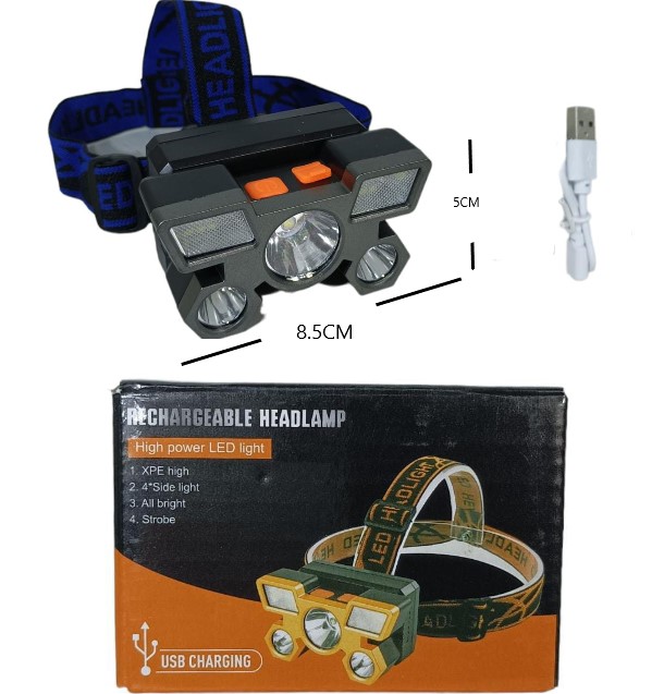 LINTERNA MINERA RECARGABLE X 5 led