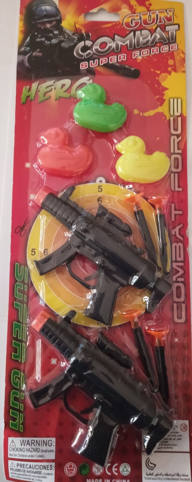 Set combat dardos y patitos 38CM el blister