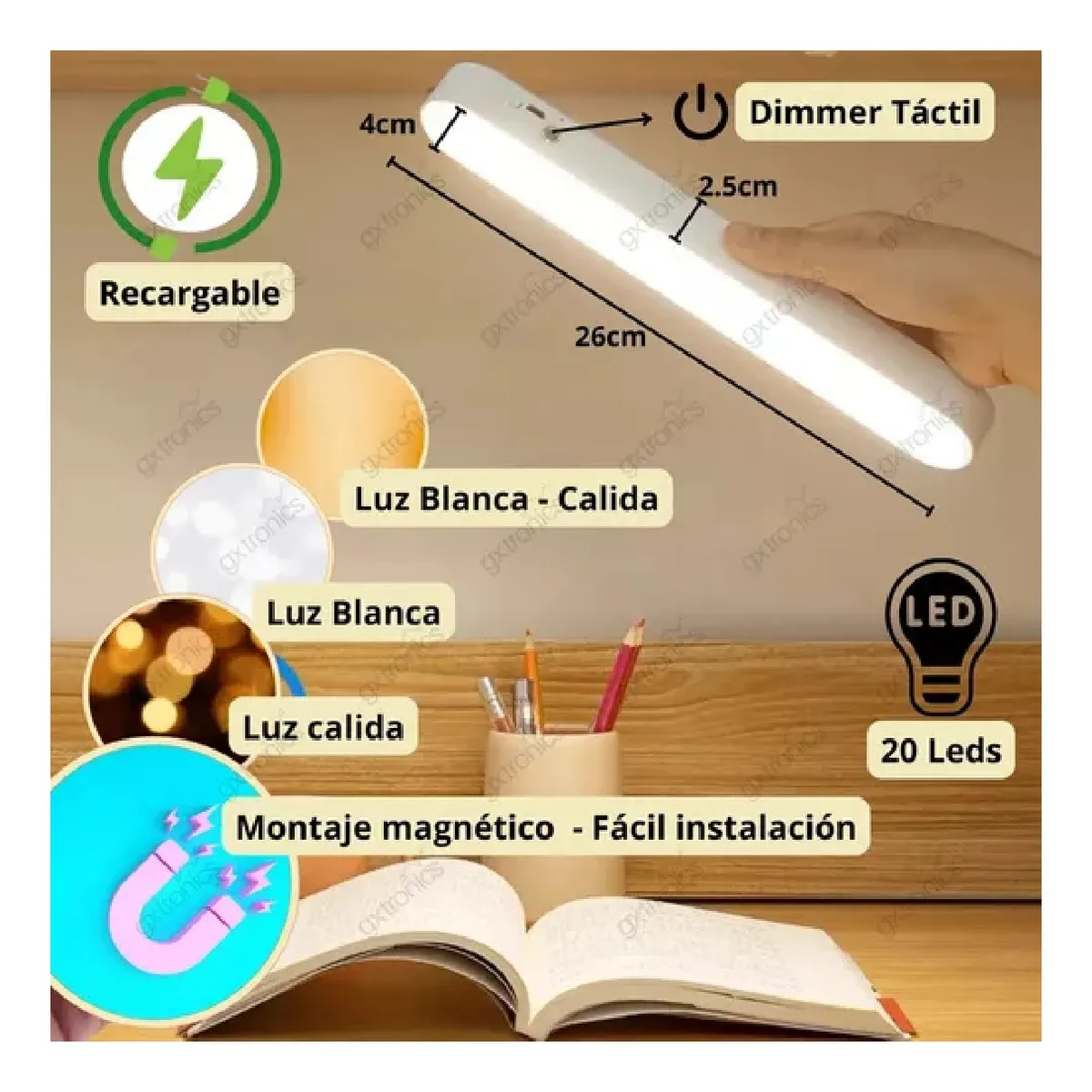 Lampara led magnitca recargable
