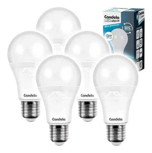 Foco candela 9w  x5 unidades