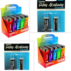Encendedor x50 + 4 pila AAA candela