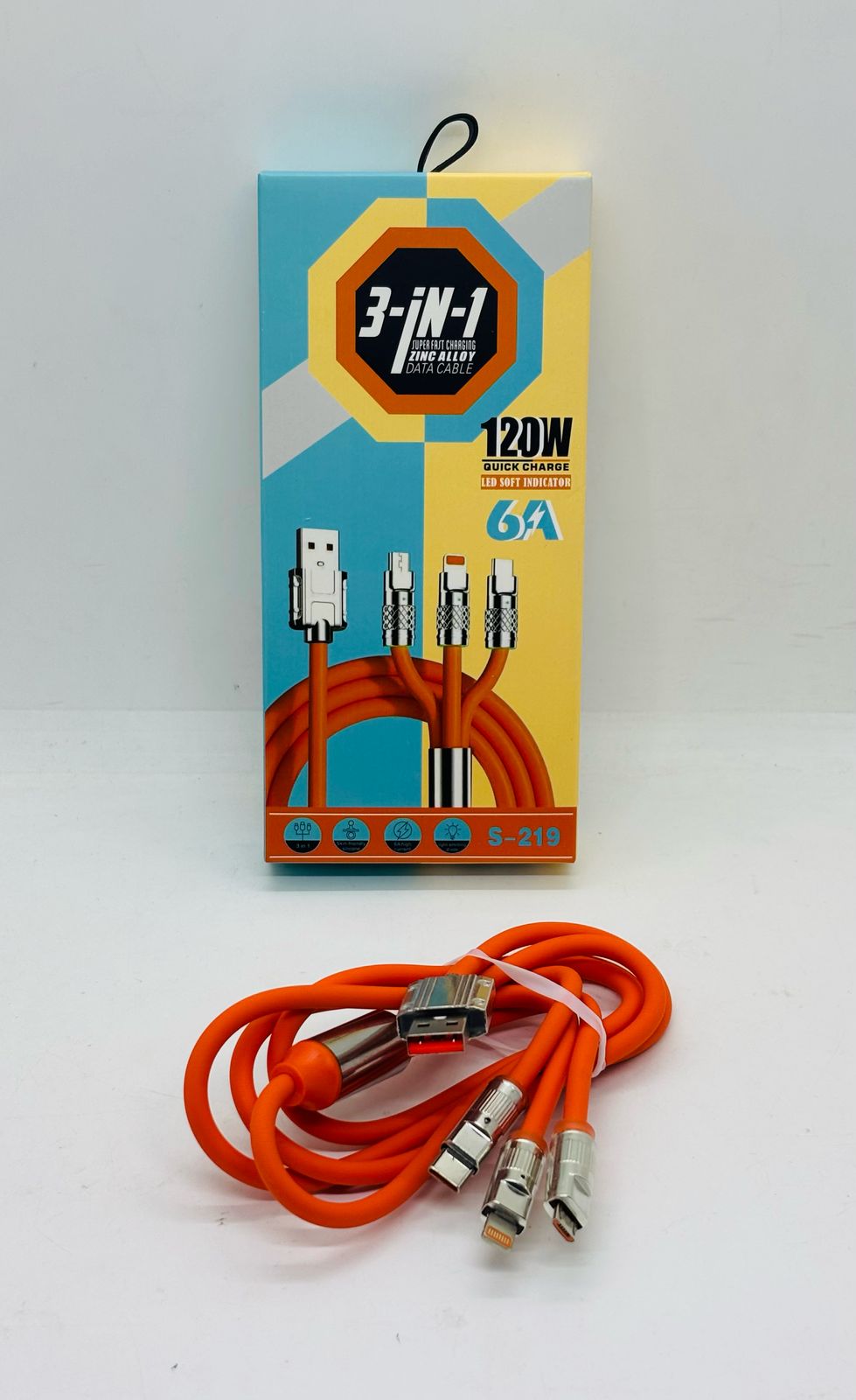 Cable engomado 3 puntas