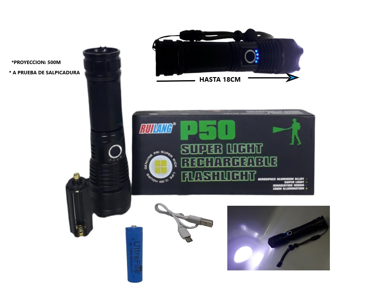 LINTERNA  RECARGABLE 1000 LUMEN ZOOM 4071