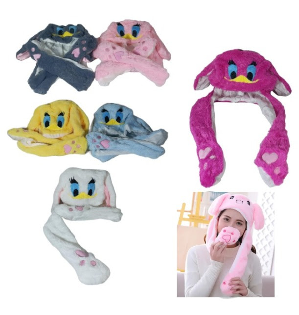 GORRO PELUCHE LEVANTA OREJAS PATO