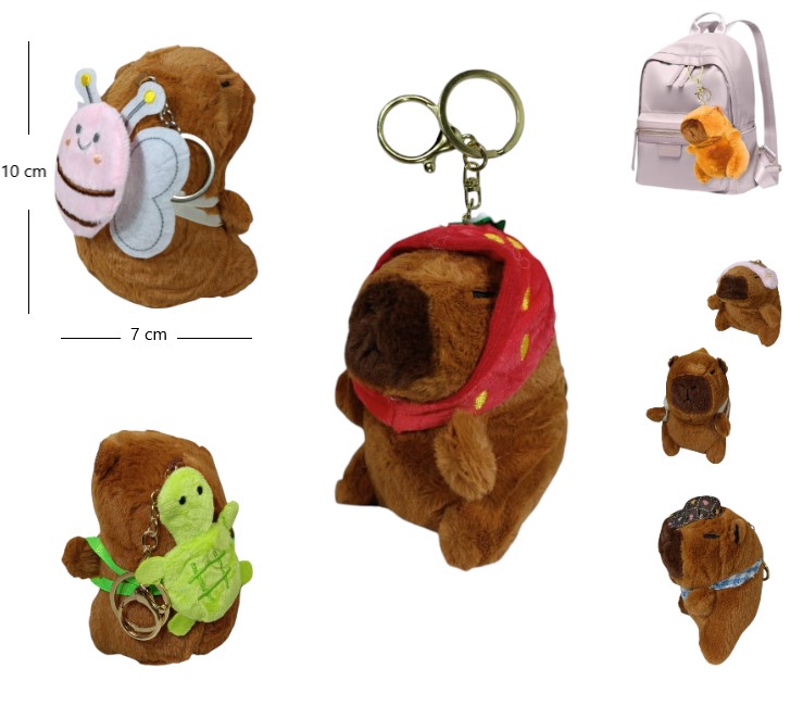 Llavero capybara peluche 